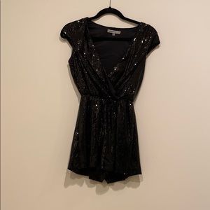 Black sequin romper worn once